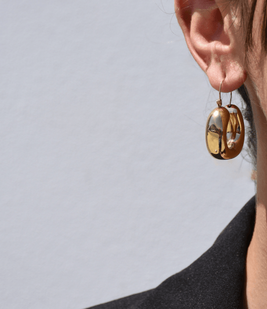 Argolas Alma Grossas | Aço Inoxidável Dourado | Alma de Portugal