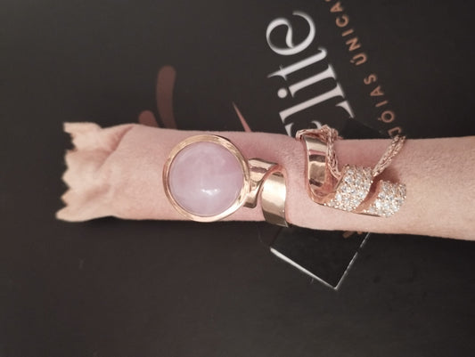 Anel Luxe | Prata 925 Banho Ouro 8 Mícrons Zircónias Pedra Colorida | Elite