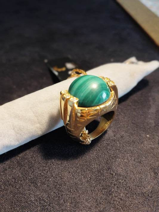 Anel Améthyste Statement | Prata 925 Banho Ouro 8 Mícrons Ametista Zircónias | Elite