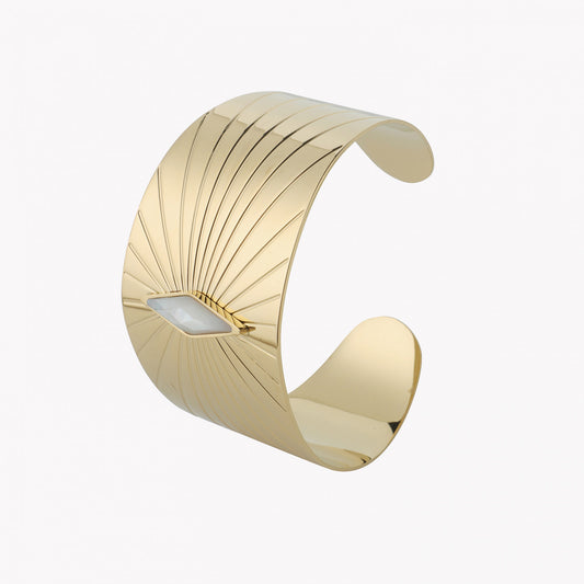 Pulseira Rígida Losango Geométrico | Aço Inoxidável | Coleção Stellara