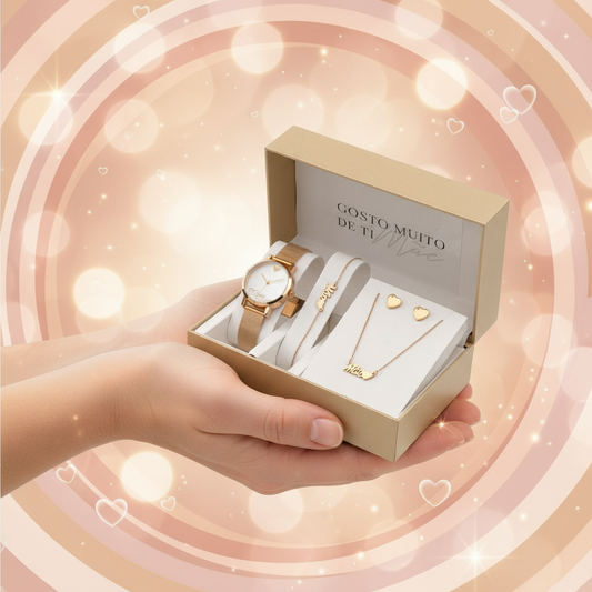 Banner Conjunto de jóias Gosto Muito de Ti - Mãe 2