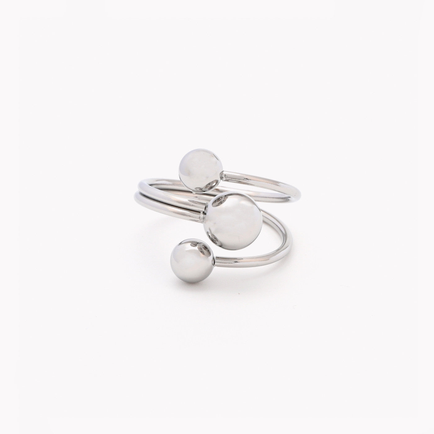 Anel Largo GB com Esferas | Aço Inoxidável | Coleção Stellara