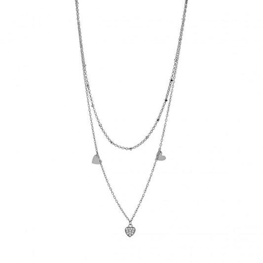 Colar Duplo Corações Carmo Joalheiros