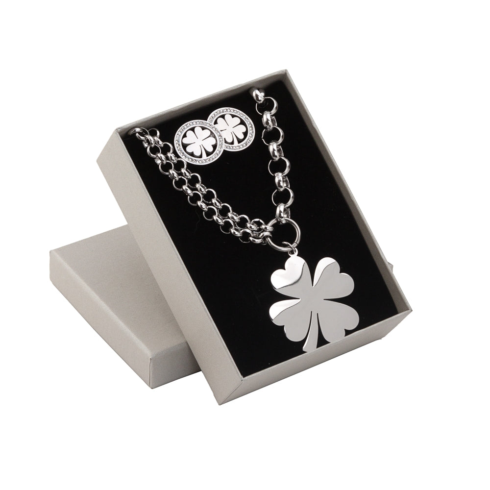 Conjunto 2 Peças Trevo | Aço Inoxidável | Coleção Stellara