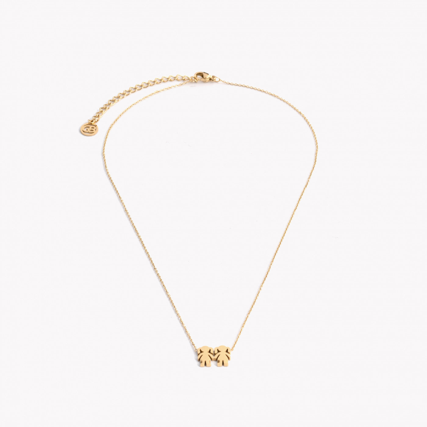 Colar Duas Meninas | Aço Inoxidável | Coleção Stellara