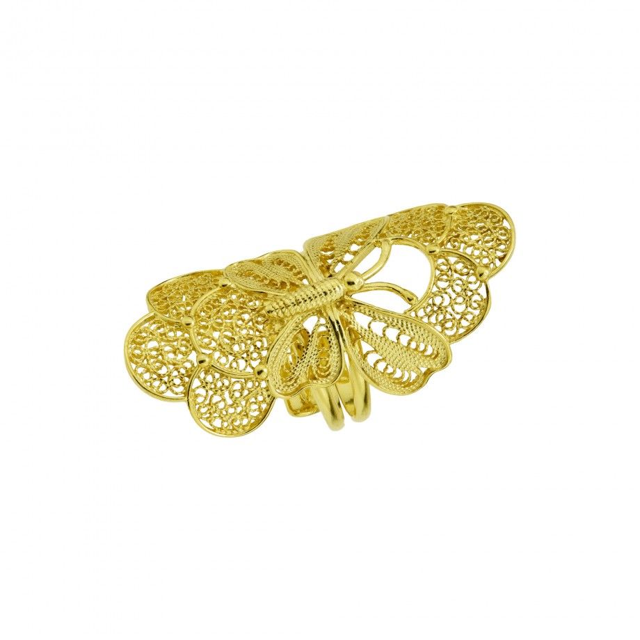 Anel Borboleta | Prata 925 | Topázio