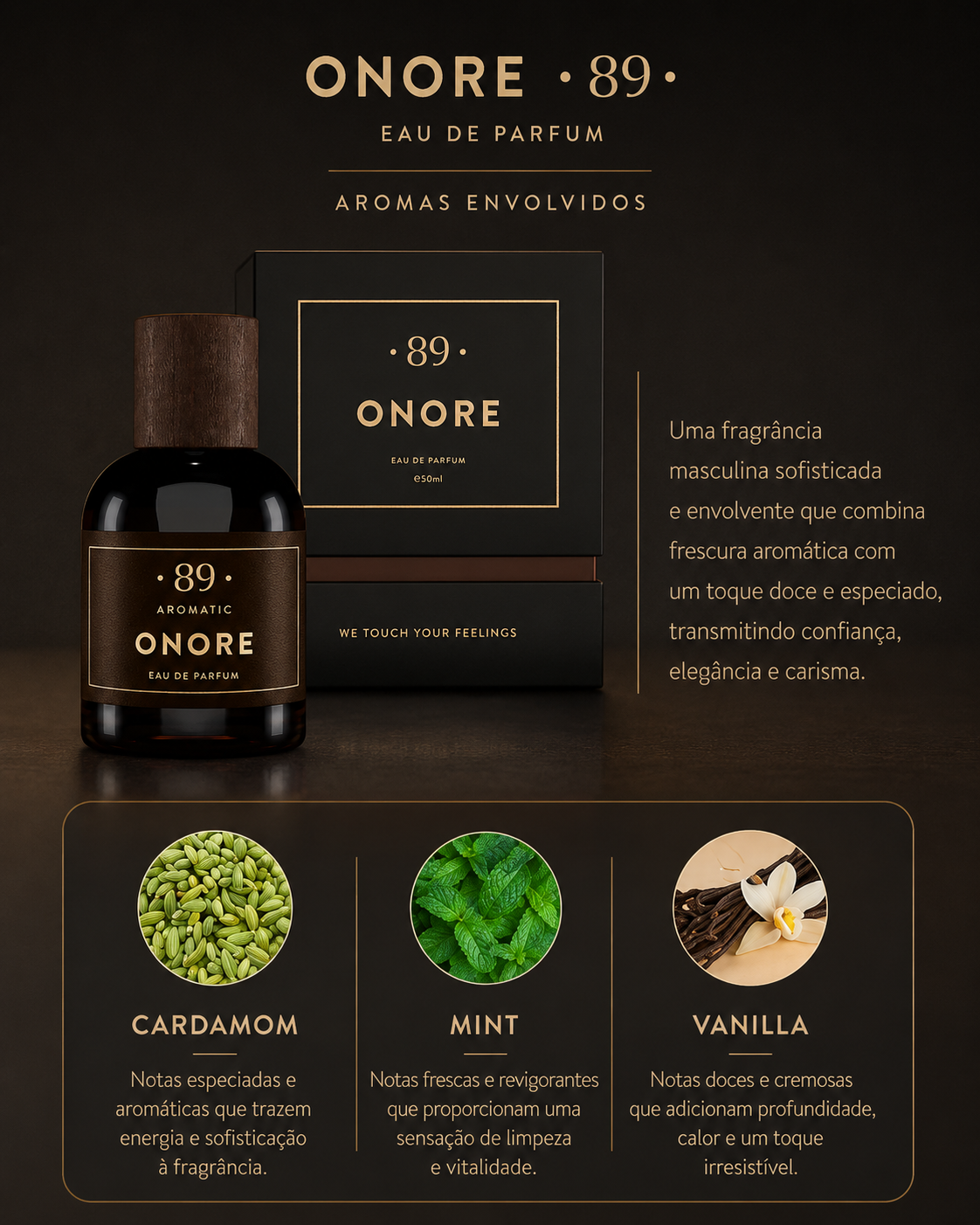 Conjunto Descoberta Perfumes "Initium" AROMATIC•89• | 3 Amostras Premium 2ml