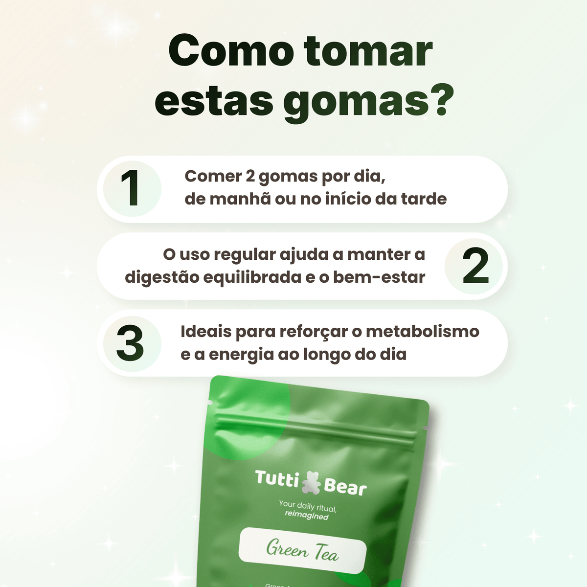 TUTTI BEAR Gomas Metabolismo Ativo – Maçã Verde | 60 Gummies