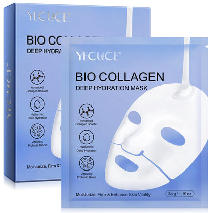 BIO COLLAGEN Máscara Facial Hidrogel 4 Peças | Hidratação Profunda Anti-Idade | Parafarmácia