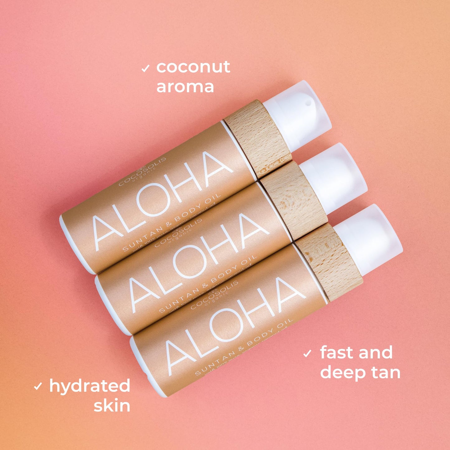 COCOSOLIS Aloha | Acelerador de Bronzeado com Vitamina E | Óleo Bio 110ml