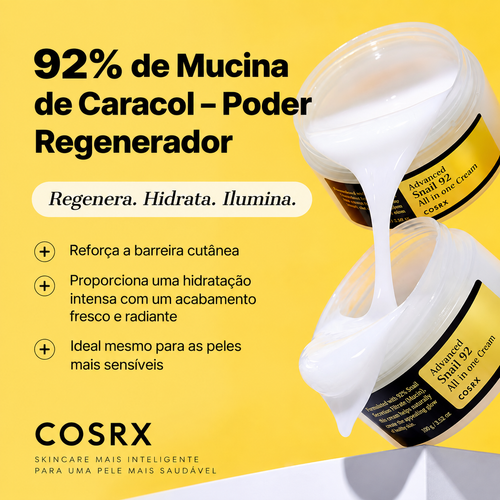 Advanced Snail 92, Creme Tudo-em-Um com Mucina de Caracol – 100 g | COSRX