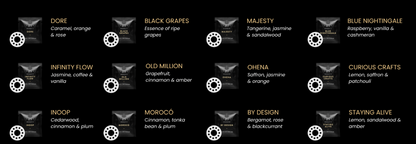 Conjunto Clipe Ar Carro AROMATIC•89• | 1 Clipe + 12 Aromas Fragrância Premium