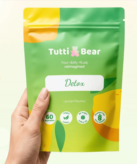 TUTTI BEAR Gomas Detox Diário – Limão | 60 Gummies