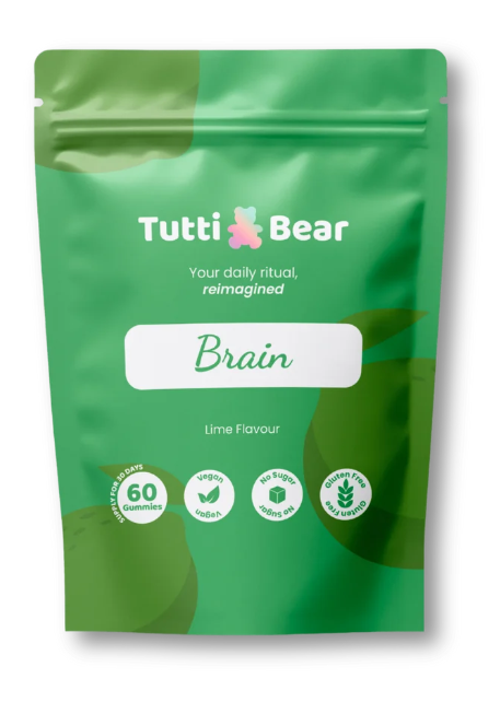 TUTTI BEAR Gomas Brain – Foco & Concentração – Lima | 60 Gummies