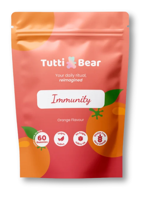 TUTTI BEAR Gomas de Imunidade e Defesas – Laranja | 60 Gummies