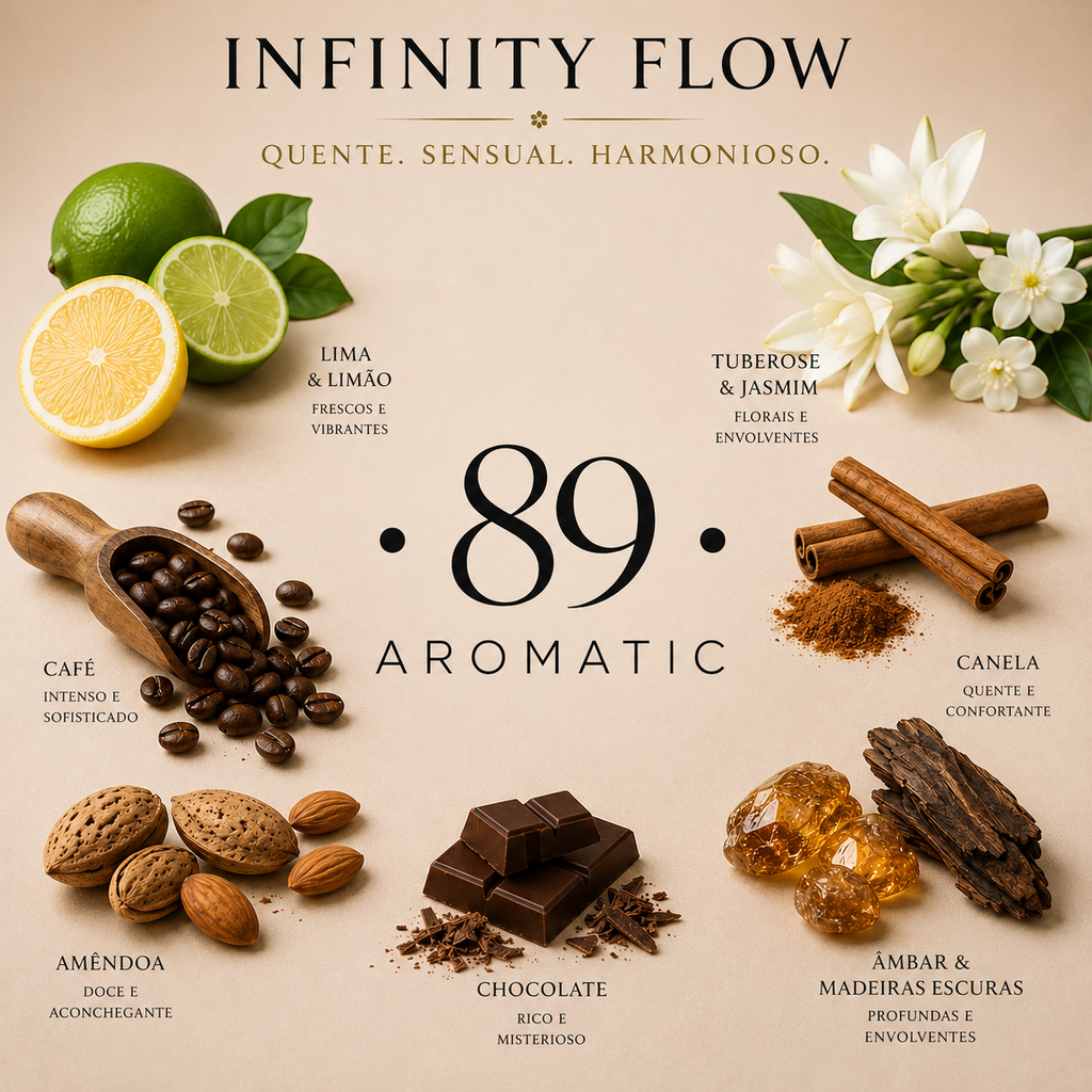 Infinity Flow Eau De Parfum Unissex AROMATIC•89• | 50ml Fragrância Premium