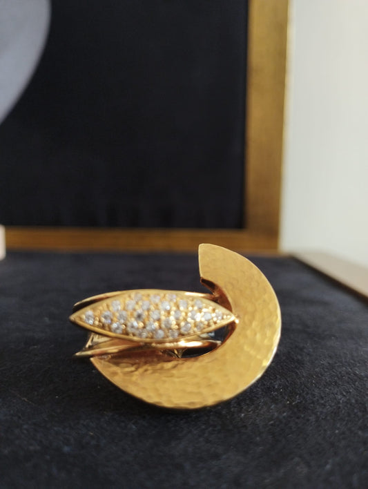 Anel Gemme | Prata 925 Banho Ouro 8 Mícrons Zircónias Pedra Colorida | Elite