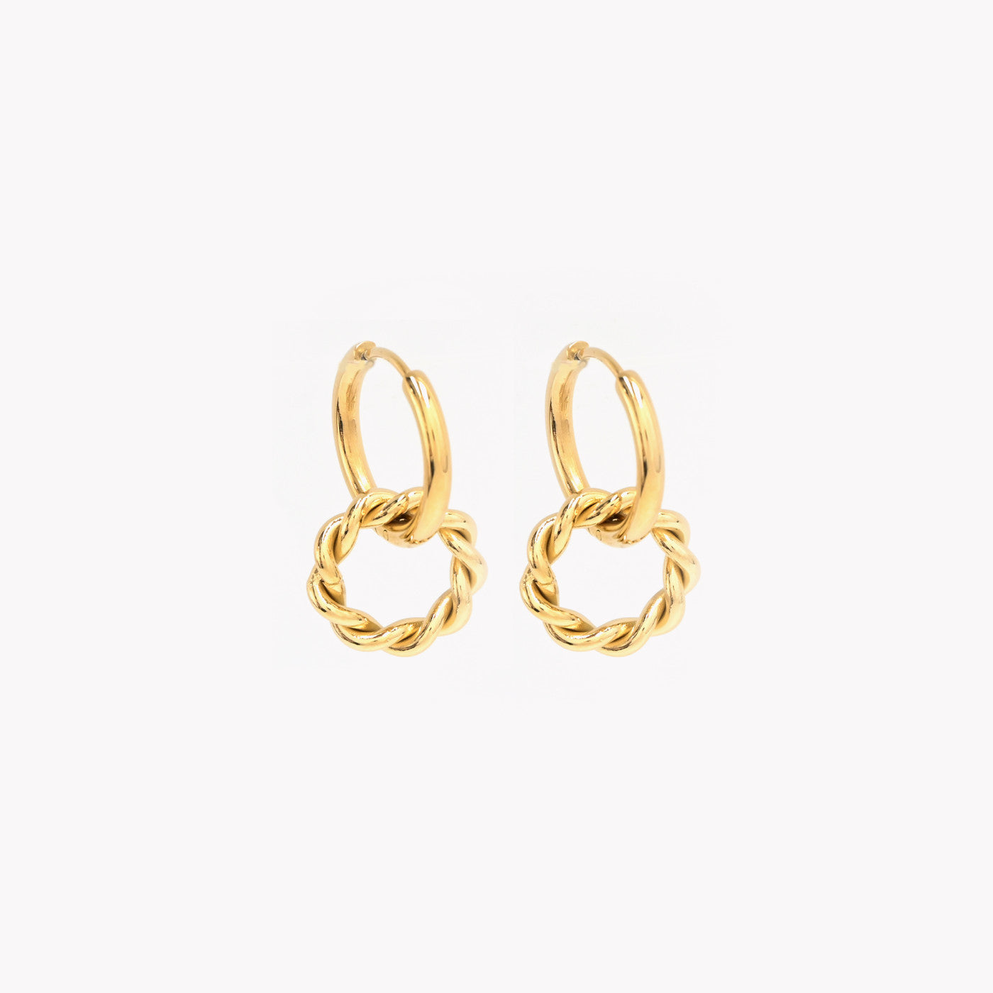 Brincos Argolas Dupla Entrelaçadas | Aço Inoxidável | Coleção Stellara