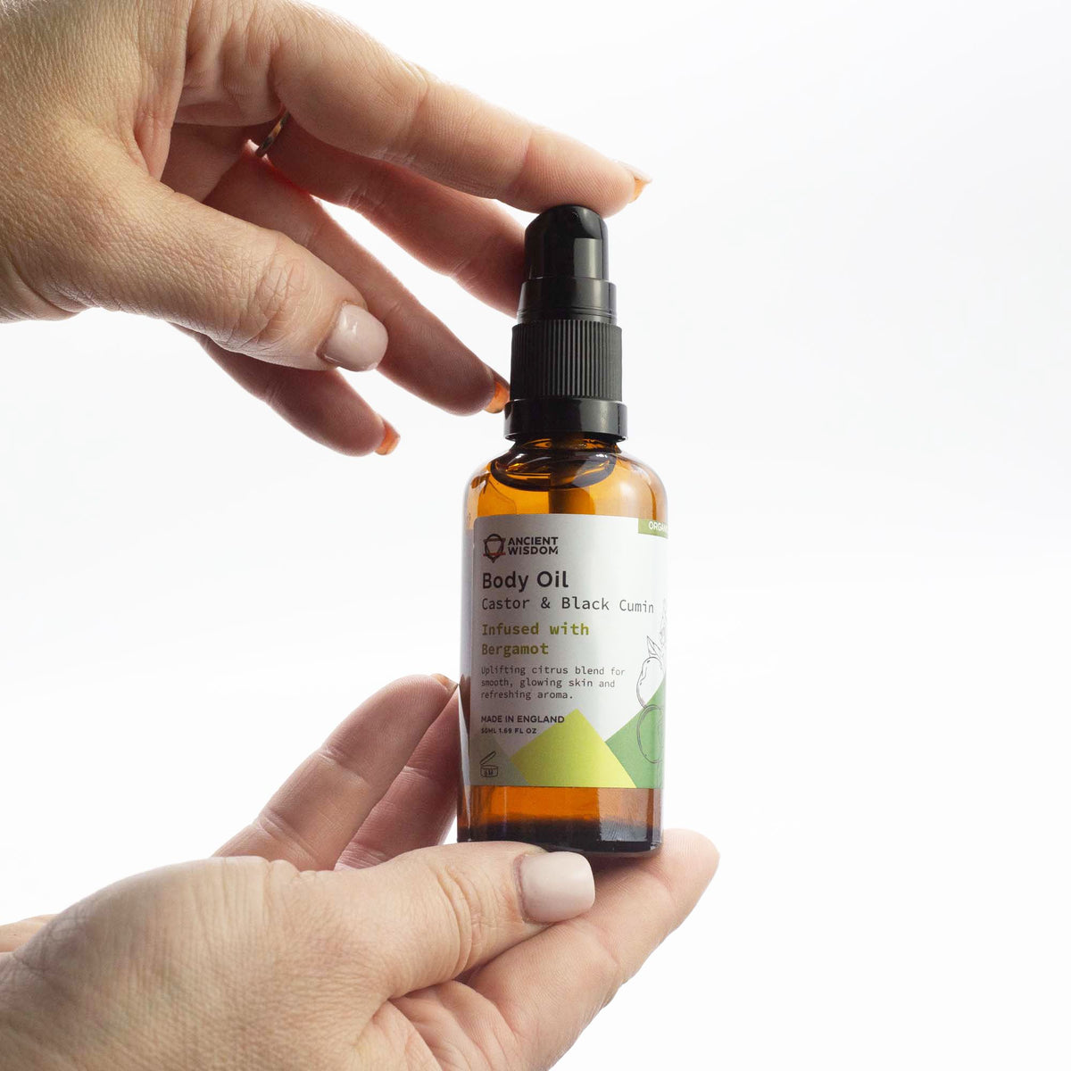 ANCIENT WISDOM - Óleo Corporal Orgânico de Alecrim e Olíbano 50 ml