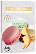 Velas de Chá Perfumadas Sweet Macaroon, Conjunto de 6 | AURA CANDLES