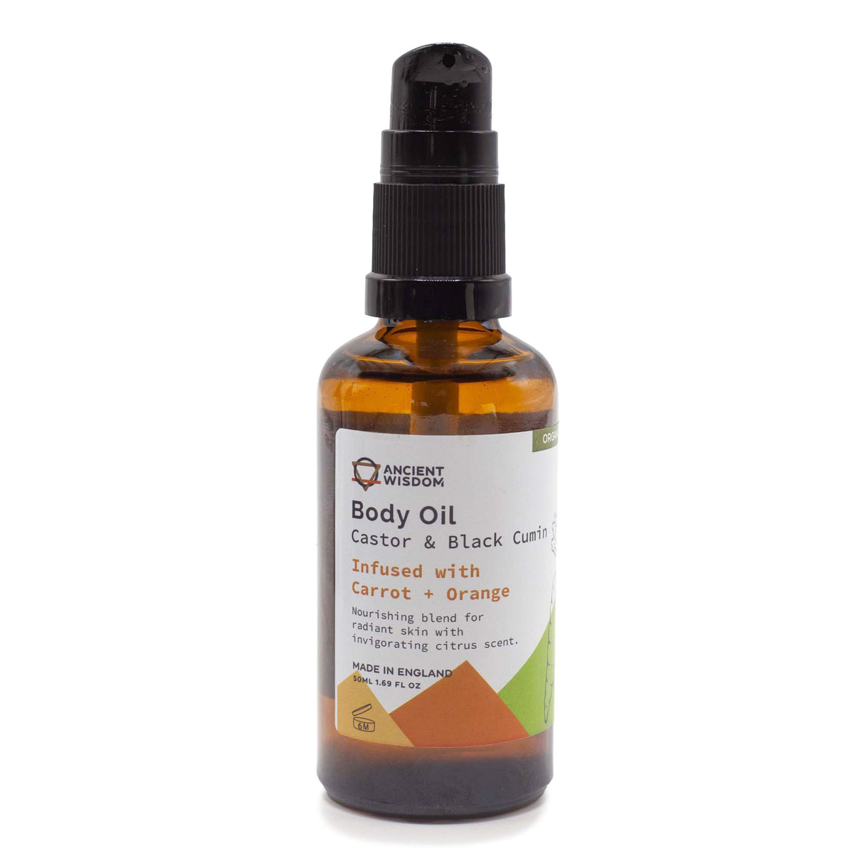 Óleo Corporal Biológico de Cenoura e Laranja - 50 ml