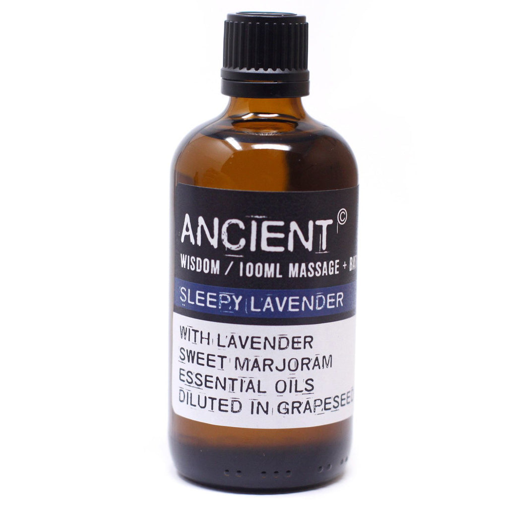 Óleo de Massagem Sleepy Lavender com Lavanda e Manjerona – 100 ml | Ancient Wisdom