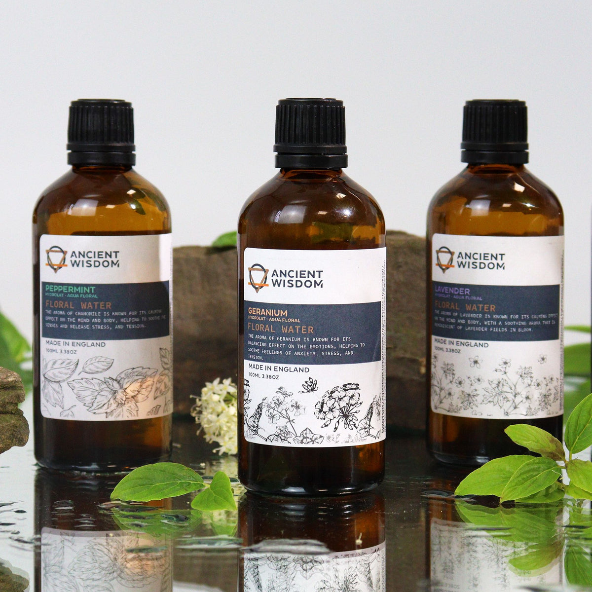 Água Floral Aromática de Hortelã-Pimenta (Hidrolato) – 100 ml | Ancient Wisdom