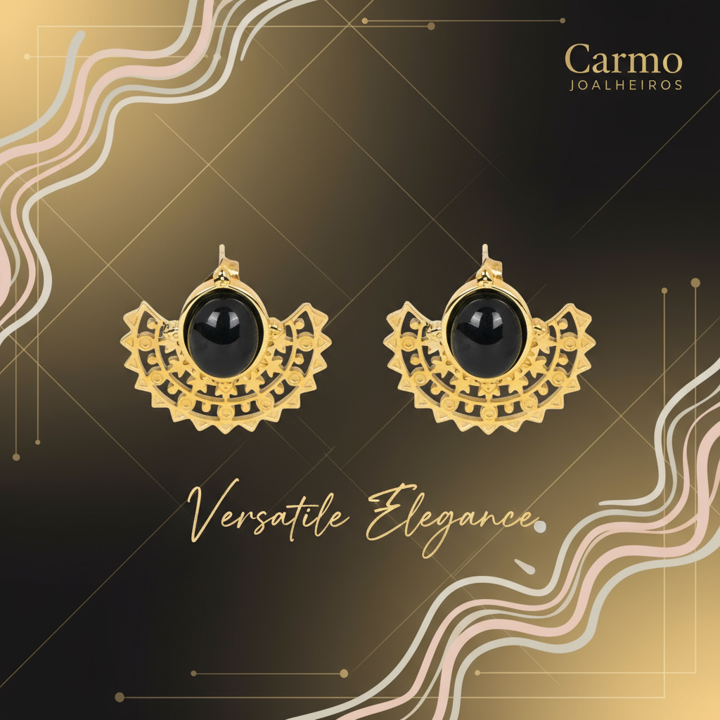 Banner Brincos Aço Inoxidável Feminino Dourados