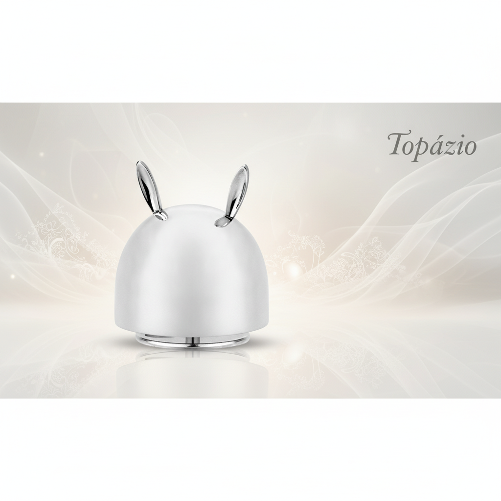 Banner Caixa de Música Decorativa Prata Pequena - Topázio