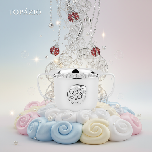 Banner Caneca Joaninha Prata 2 Alças