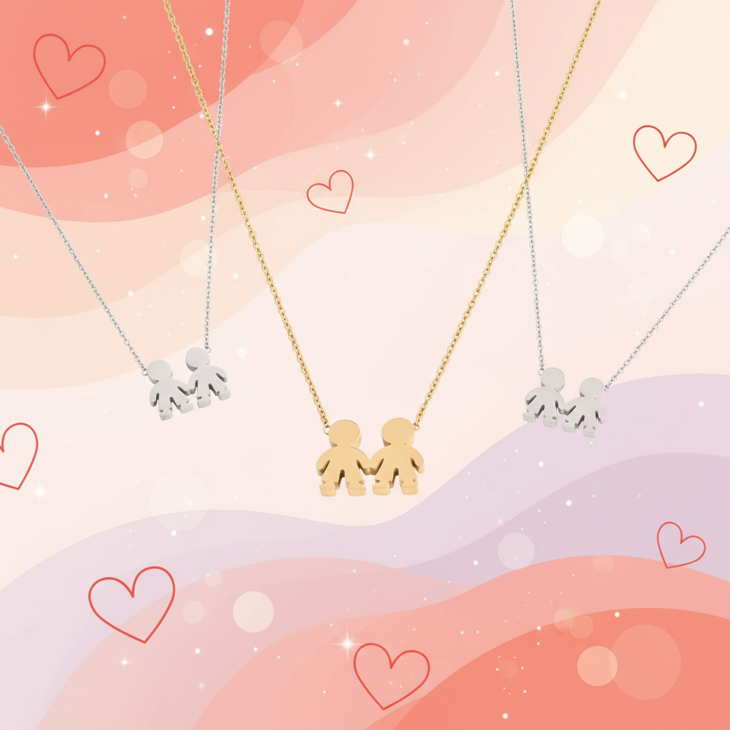 Banner Colar em aço dois meninos