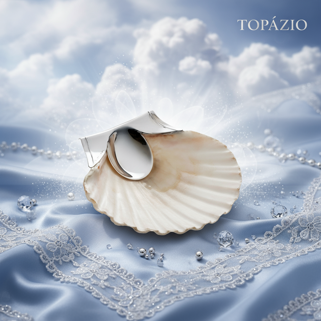 Banner Concha Batismo Prata 925 Clássica