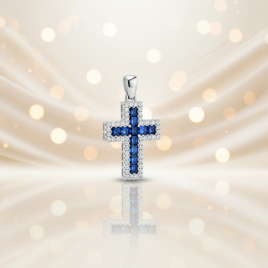 Banner Cruz Lumina com Zircónias Azuis