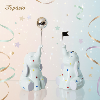 Banner Mealheiro Circo Elefante Decorativo Bebé - Topázio