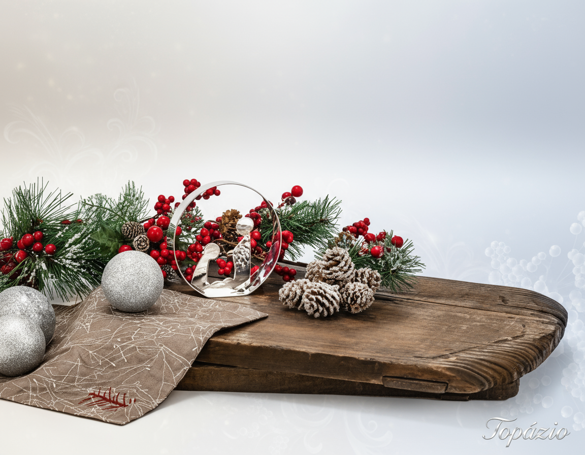 Banner Presépio Nazaré Decorativo em Vidro - Topázio