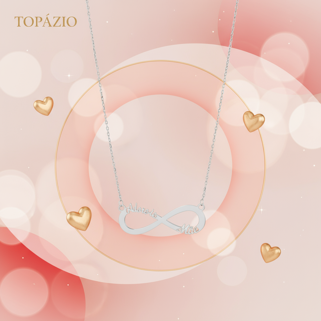 Banner Topázio 1874 colar infinito mãe delicado