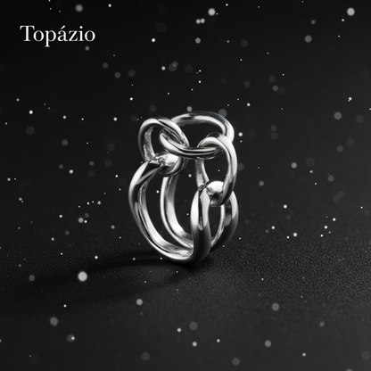 Banner Topázio - Anel Broadway Feminino Prata