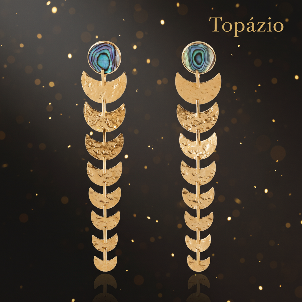 Banner Topázio - Brincos Amun-Ra Dourados