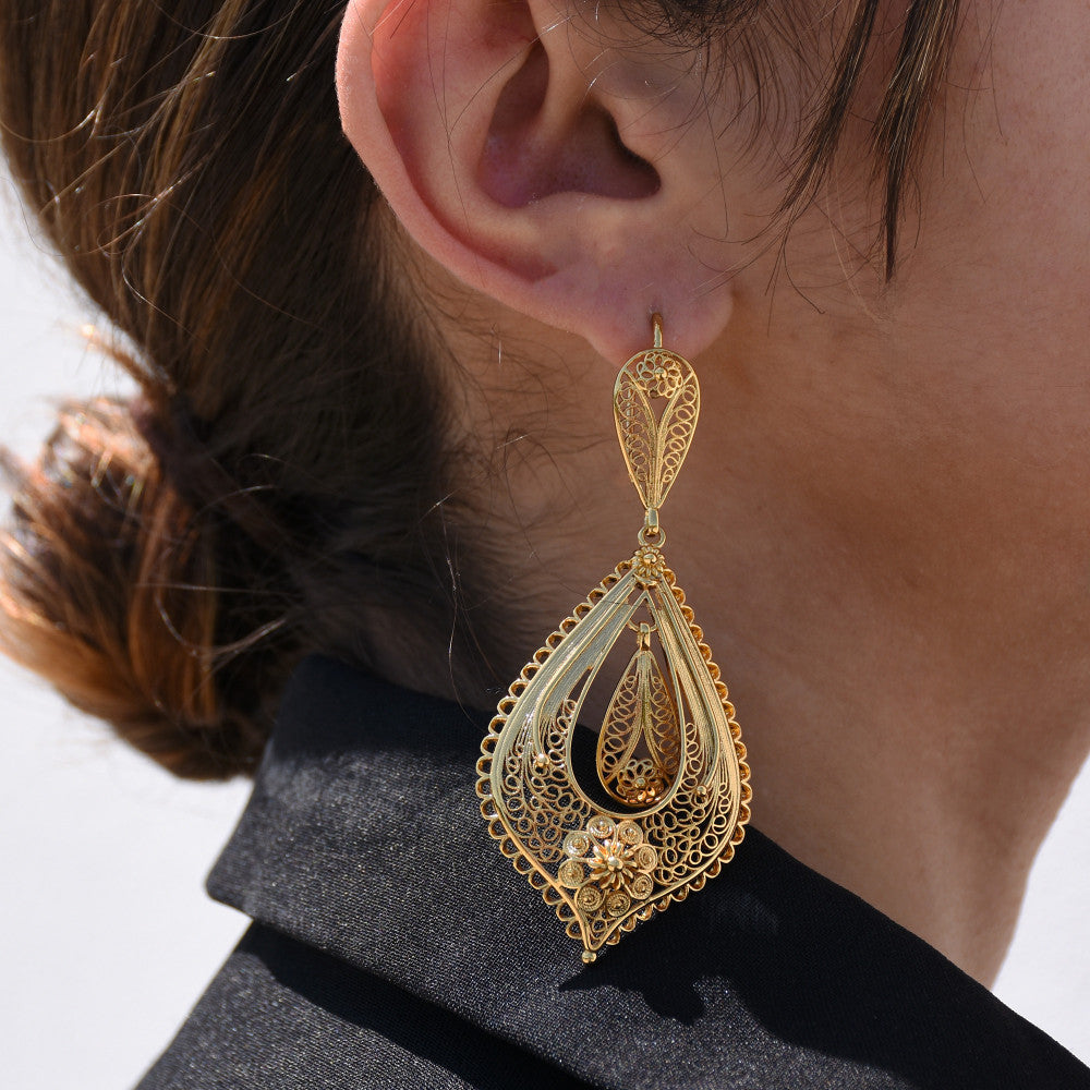 Brincos Alma Princesa | Aço Inoxidável | Alma de Portugal