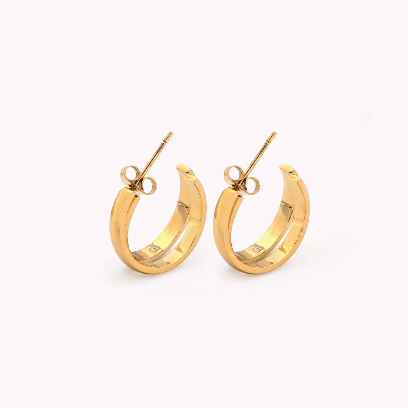 Brincos Argolas Duplas | Aço Inoxidável | Coleção Stellara