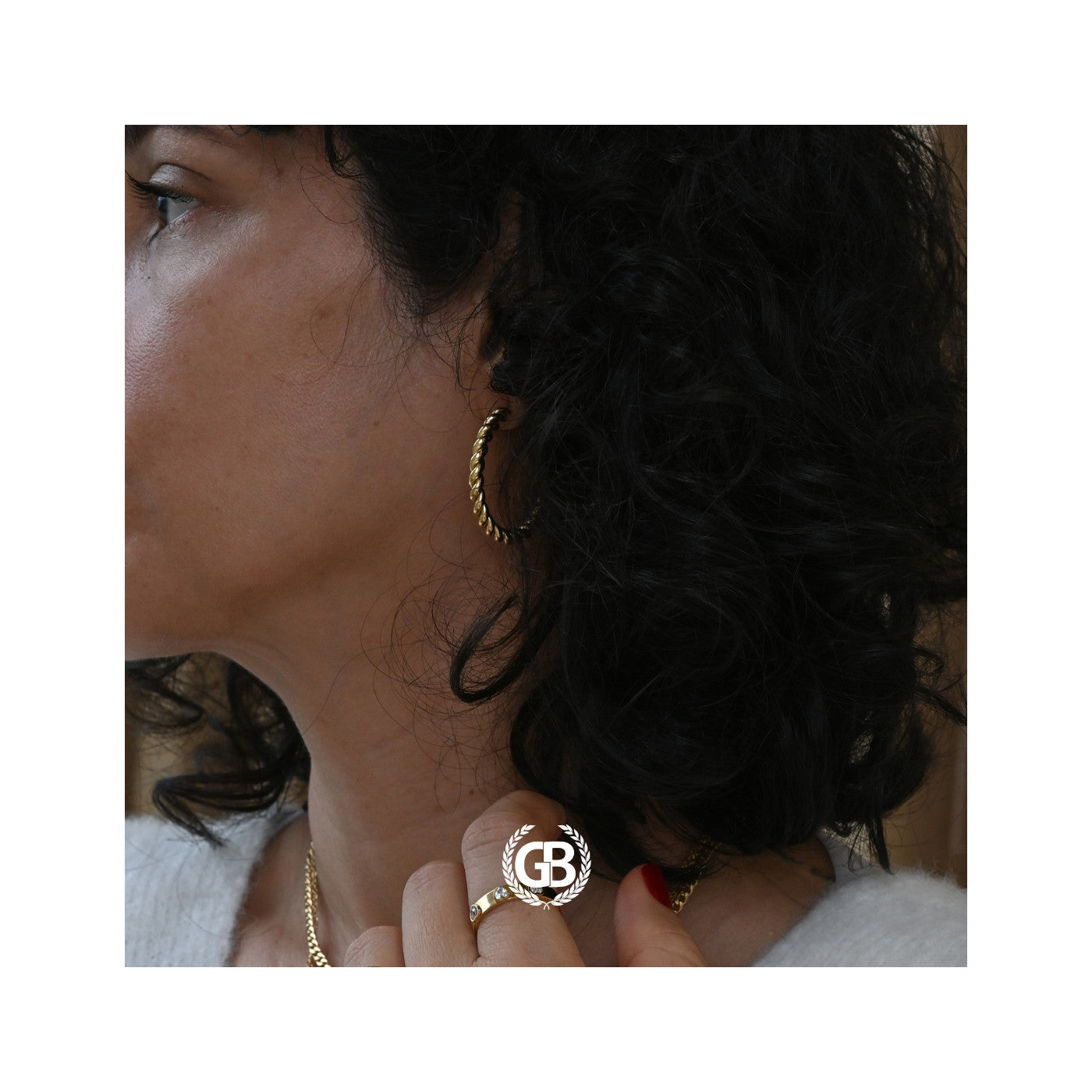 Brincos Argolas Efeito Torcido | Aço Inoxidável | Coleção Stellara