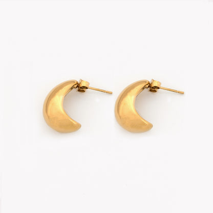 Brincos Argolas Gota | Aço Inoxidável | Coleção Stellara