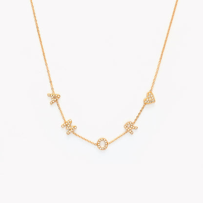 Colar Amor e Coração | Aço Inoxidável | Coleção Stellara