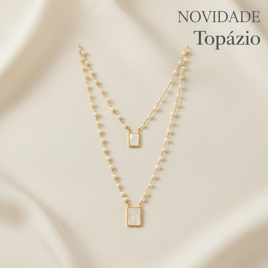 Post Instagram - Novidade Colar Escapulário Topázio