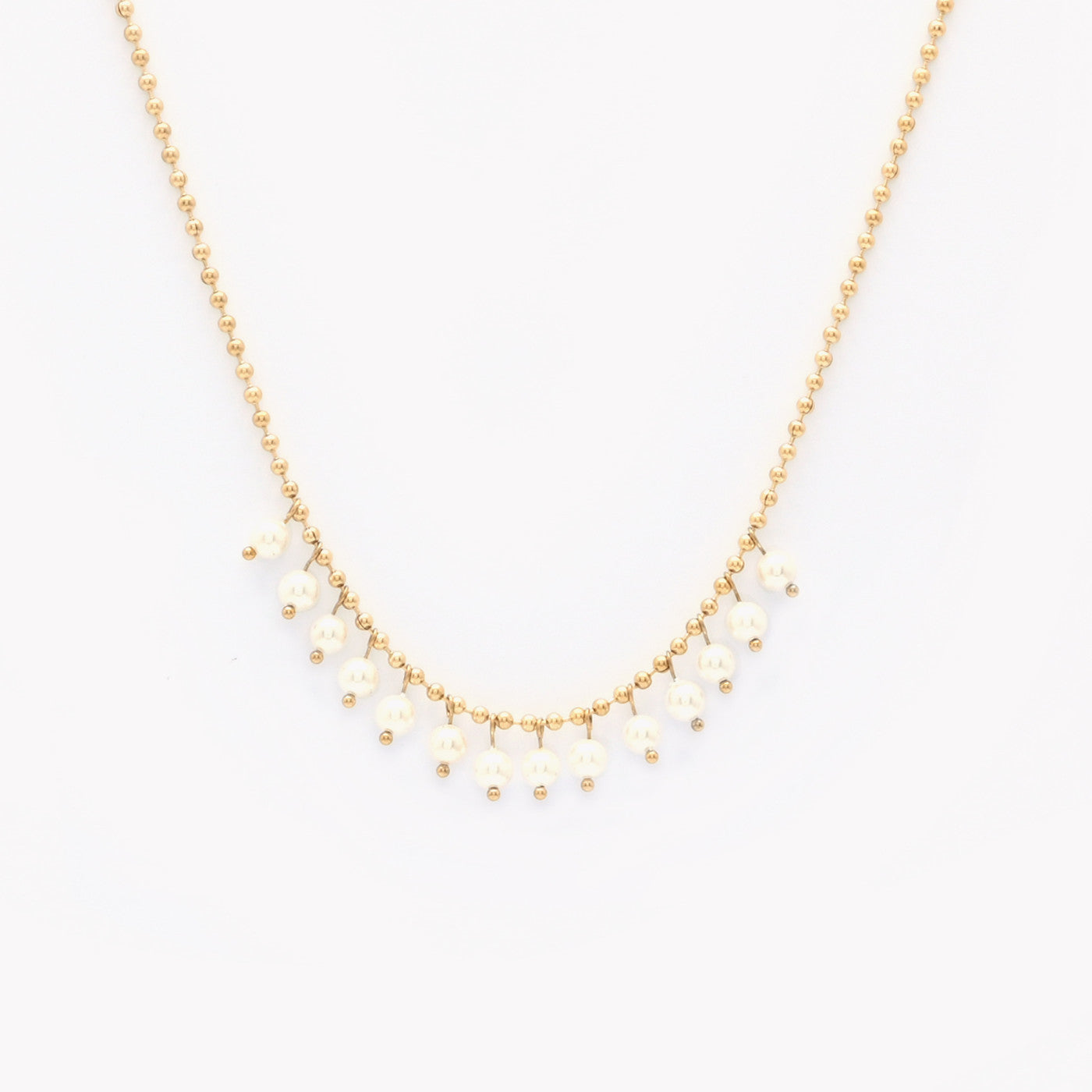 Colar Pendentes Pérolas | Aço Inoxidável | Coleção Stellara