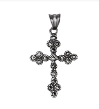 Pendente Cruz com Marcassites em prata Carmo Joalheiros