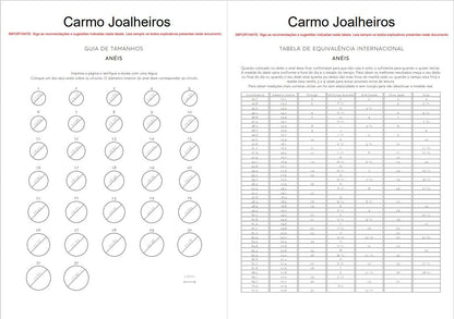 Guia de tamanhos e tabela de equivalencia para aneis Carmo Joalheiros ajuda a escolher anel Amun-Ra Topázio 1874