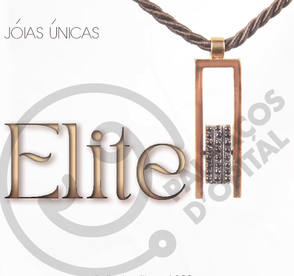 colar dos sorrisos exclusivo ELITE colar elegante em metal dourado com pingente retangular e pedras brilhantes