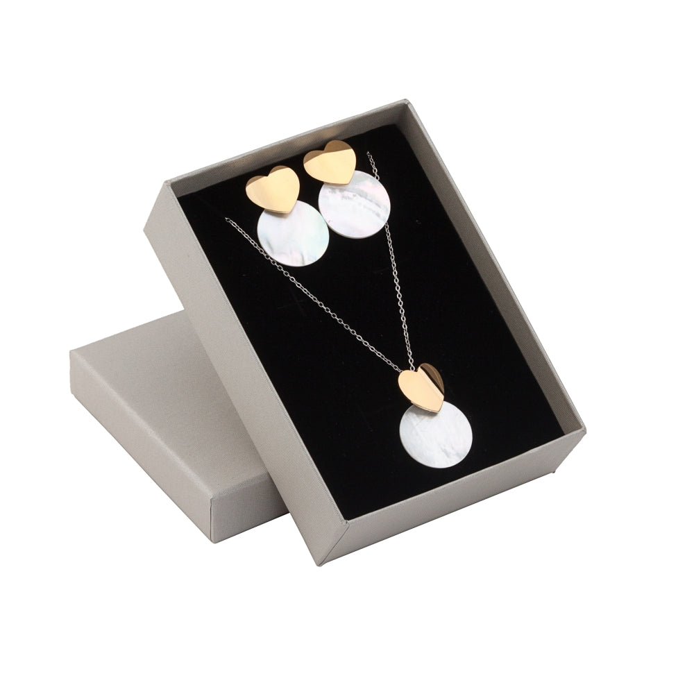 Conjunto 2 Peças Coração com Medalha | Aço Inoxidável | Coleção Stellara