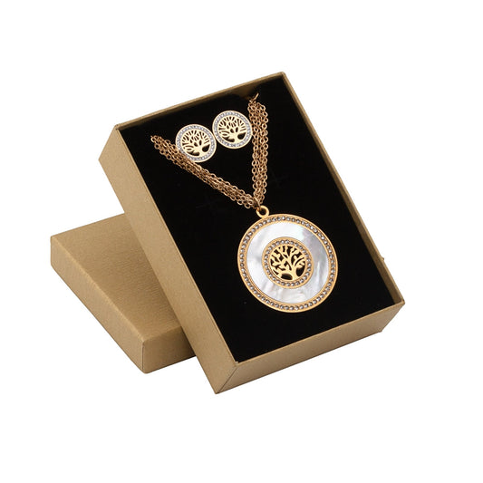 Conjunto 2 Peças Árvore da Vida | Aço Inoxidável | Coleção Stellara